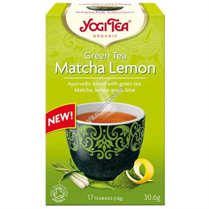 תה ירוק מאצ'ה אורגני עם לימון - יוגי תה