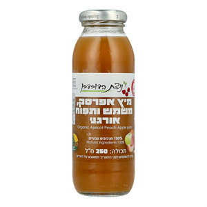 מיץ אפרסק, משמש ותפוח אורגני 250 מל - ניצת הדובדבן