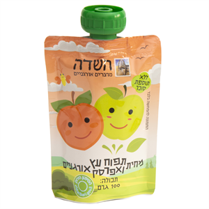 סמוטיז תפו`ע ואפרסק אורגני ללא תוספת סוכר- השדה