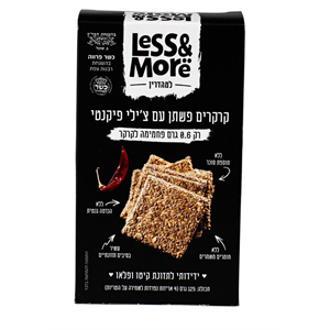 קרקרים עם גרעיני פשתן וצ`ילי פיקנטי - לס אנד מור